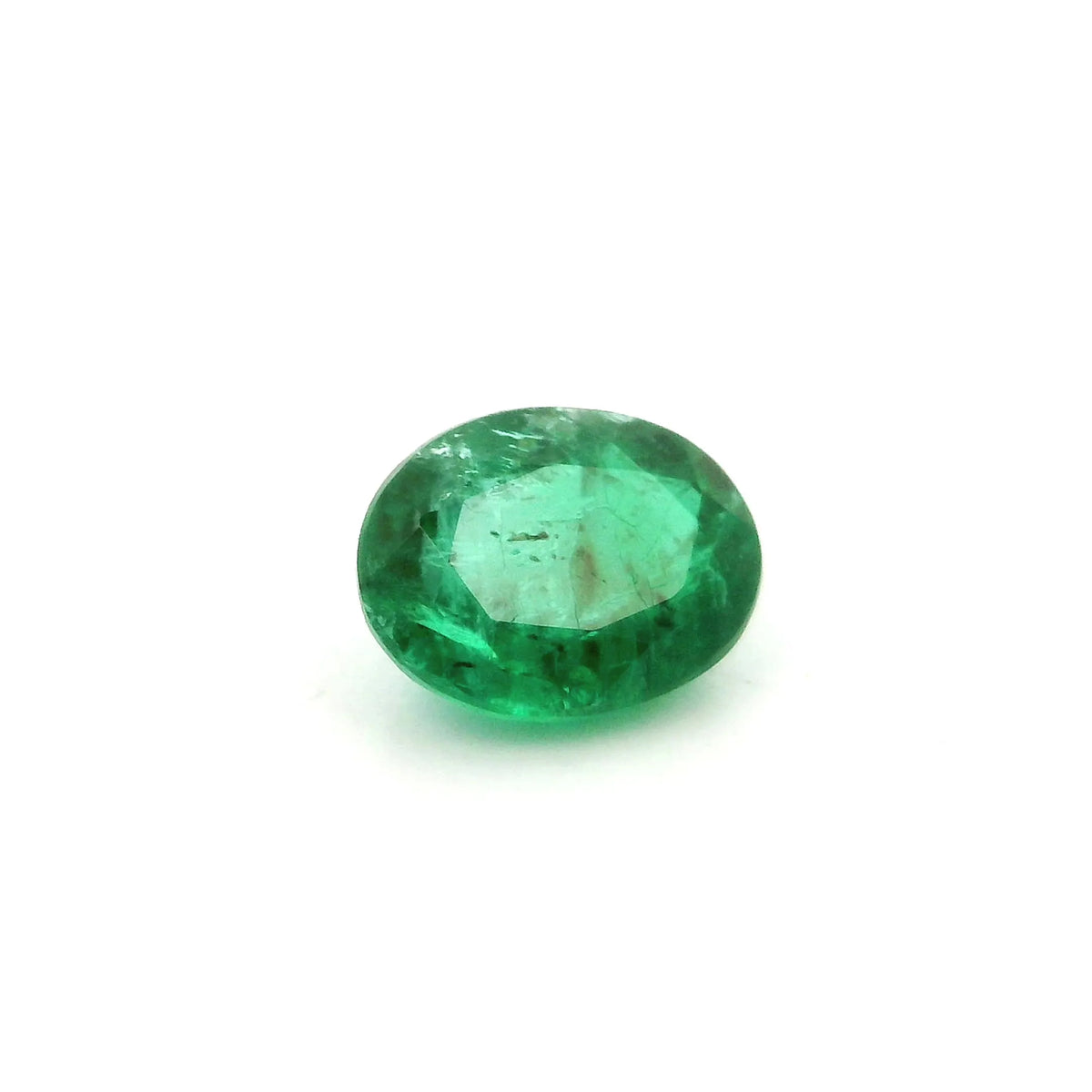 0.54ct Oval Natural Emerald (Colour Green, Clarity Moderately Included, Cut Faceted)