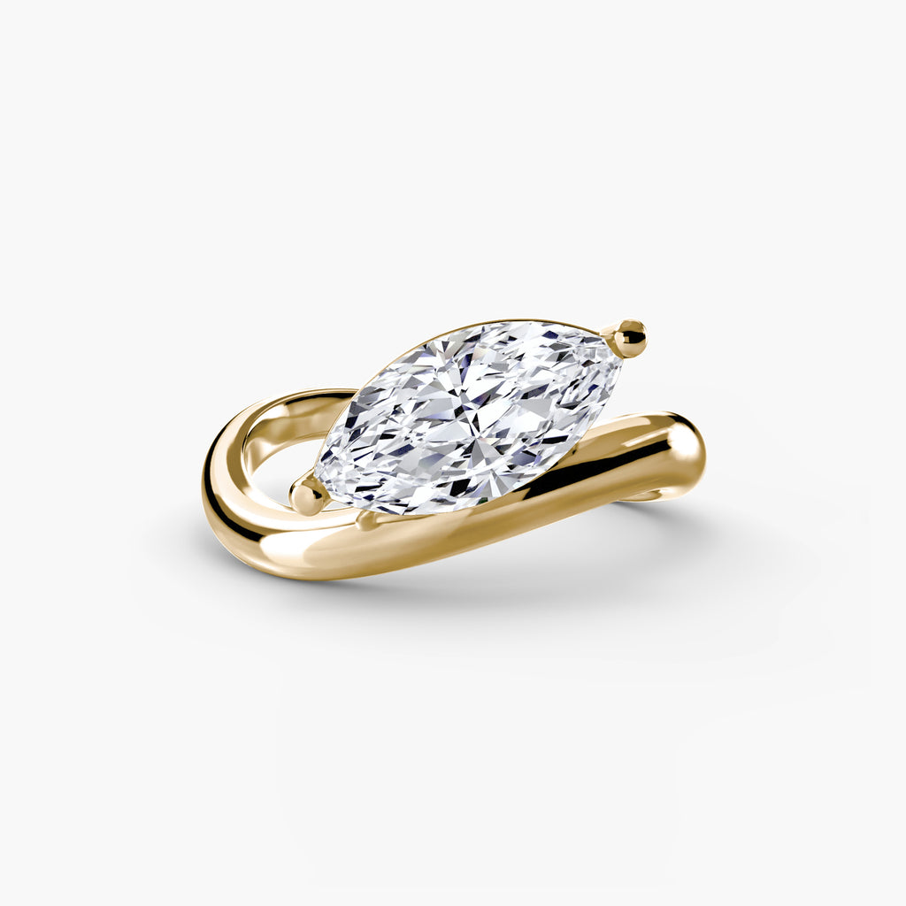Anello marquise Wave