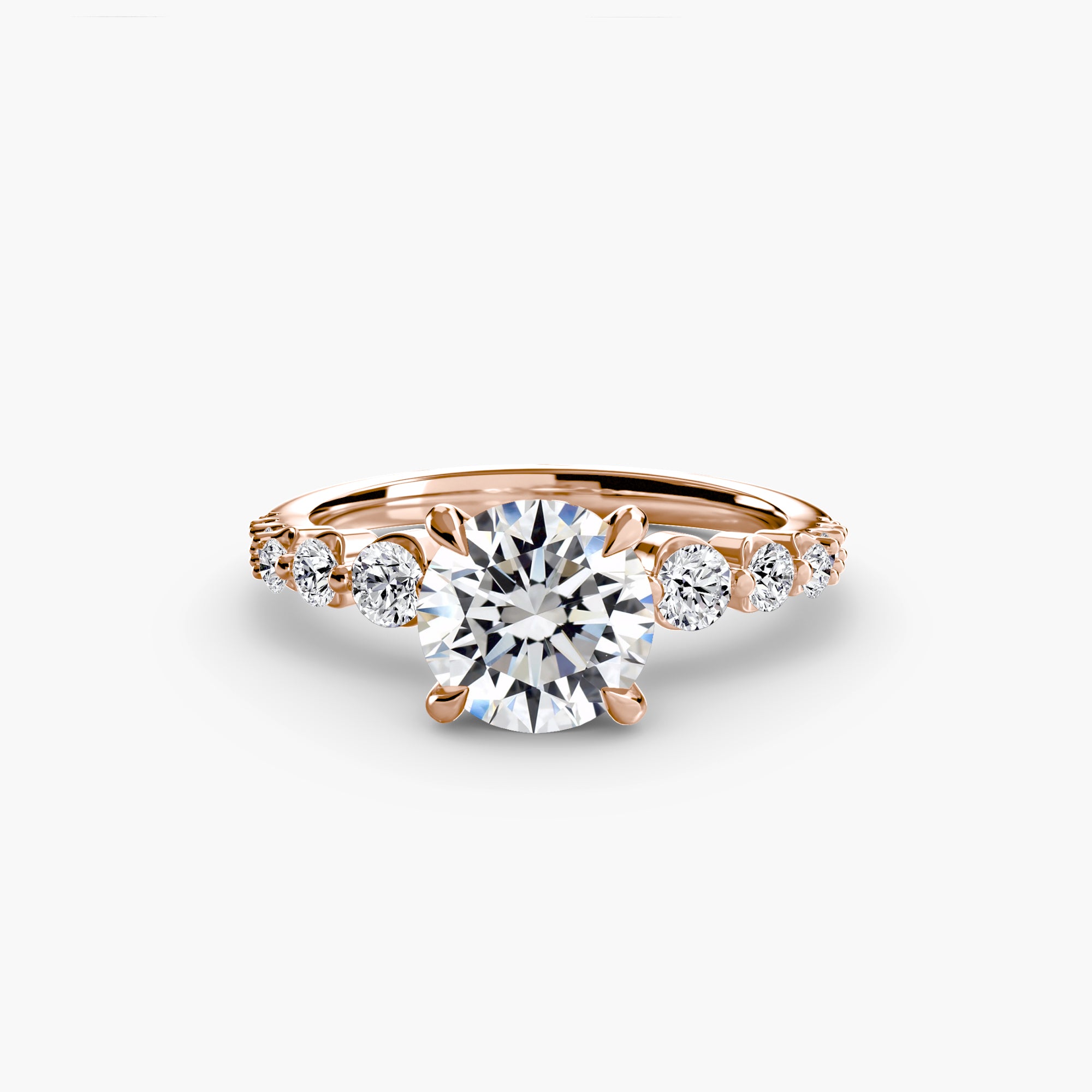 Solitario con Diamanti Laterali – Anello Anniversario