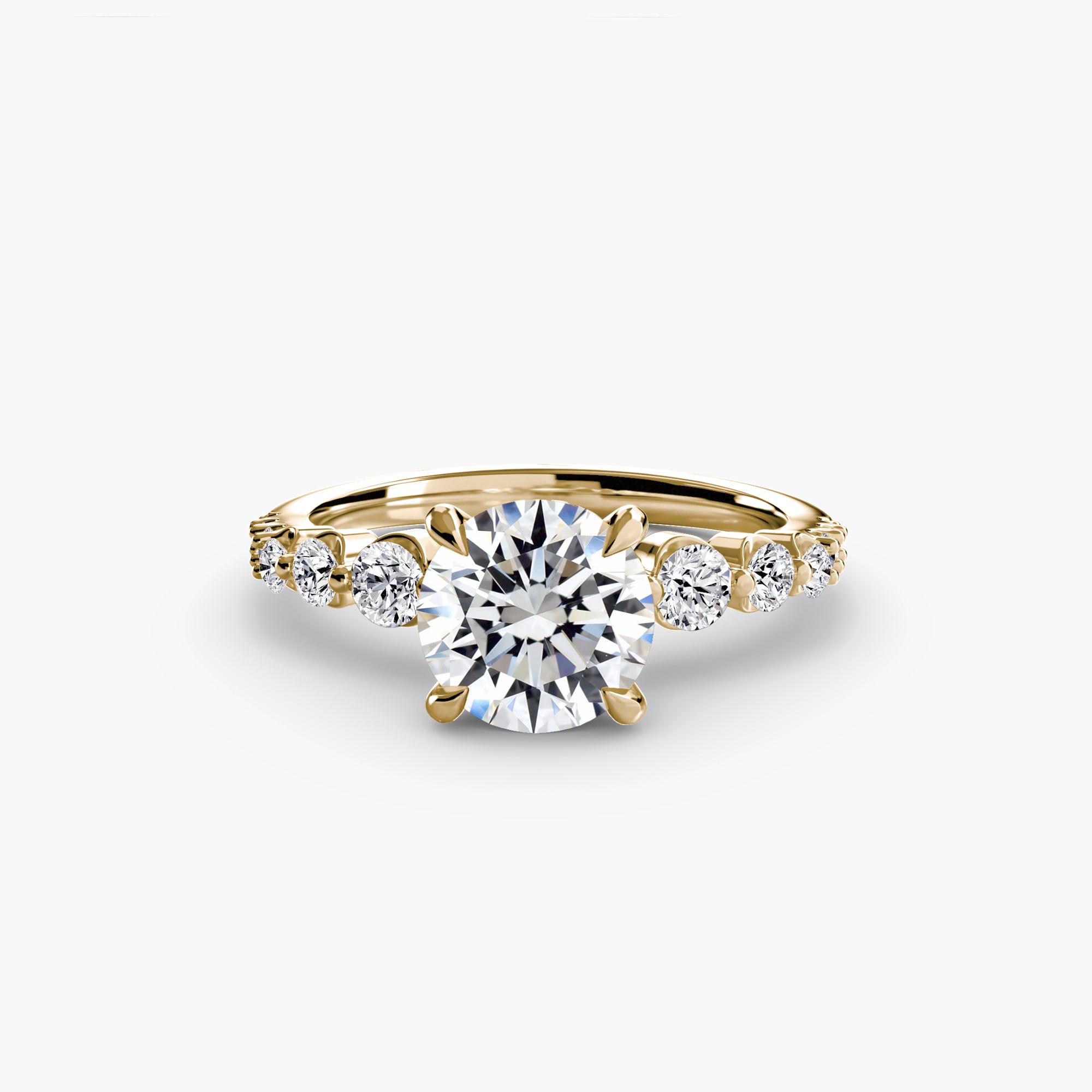 Solitario con Diamanti Laterali – Anello Anniversario